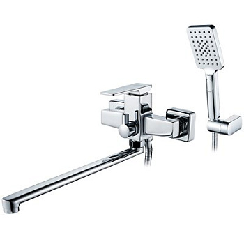 Смеситель L2278 для ванны с длинным поворот.изливом дивертор в корпусе шаров.латунь LEDEME